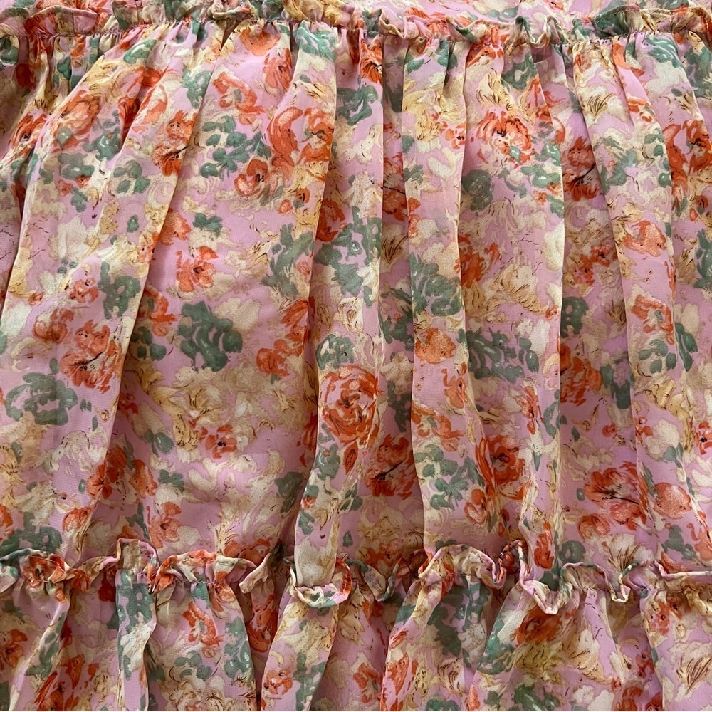 NWT ASTR The Label Jaidee Floral Tiered Halter Maxi Dress Cottagecore XS - Picture 9 of 13
